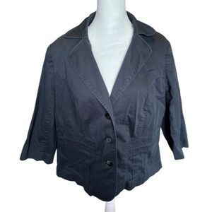 Lane Bryant classic black blazer/cropped jacket 18